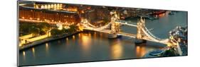 View of City of London with the Tower Bridge at Night - London - UK - England - United Kingdom-Philippe Hugonnard-Mounted Photographic Print