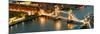 View of City of London with the Tower Bridge at Night - London - UK - England - United Kingdom-Philippe Hugonnard-Mounted Photographic Print