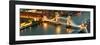 View of City of London with the Tower Bridge at Night - London - UK - England - United Kingdom-Philippe Hugonnard-Framed Photographic Print