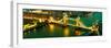 View of City of London with the Tower Bridge at Night - London - UK - England - United Kingdom-Philippe Hugonnard-Framed Photographic Print