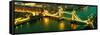 View of City of London with the Tower Bridge at Night - London - UK - England - United Kingdom-Philippe Hugonnard-Framed Stretched Canvas