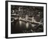 View of City of London with the Tower Bridge at Night - London - UK - England - United Kingdom-Philippe Hugonnard-Framed Photographic Print