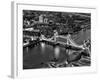 View of City of London with the Tower Bridge at Night - London - UK - England - United Kingdom-Philippe Hugonnard-Framed Photographic Print