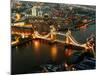 View of City of London with the Tower Bridge at Night - London - UK - England - United Kingdom-Philippe Hugonnard-Mounted Photographic Print