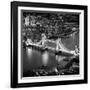 View of City of London with the Tower Bridge at Night - London - UK - England - United Kingdom-Philippe Hugonnard-Framed Giclee Print