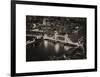 View of City of London with the Tower Bridge at Night - London - UK - England - United Kingdom-Philippe Hugonnard-Framed Art Print