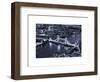 View of City of London with the Tower Bridge at Night - London - UK - England - United Kingdom-Philippe Hugonnard-Framed Art Print