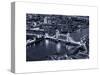 View of City of London with the Tower Bridge at Night - London - UK - England - United Kingdom-Philippe Hugonnard-Stretched Canvas