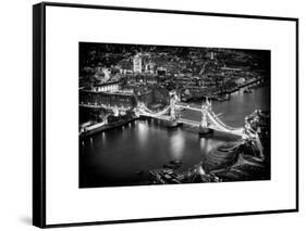 View of City of London with the Tower Bridge at Night - London - UK - England - United Kingdom-Philippe Hugonnard-Framed Stretched Canvas