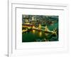 View of City of London with the Tower Bridge at Night - London - UK - England - United Kingdom-Philippe Hugonnard-Framed Art Print