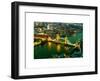 View of City of London with the Tower Bridge at Night - London - UK - England - United Kingdom-Philippe Hugonnard-Framed Art Print