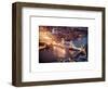 View of City of London with the Tower Bridge at Night - London - UK - England - United Kingdom-Philippe Hugonnard-Framed Art Print