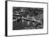 View of City of London with the Tower Bridge at Night - London - UK - England - United Kingdom-Philippe Hugonnard-Framed Stretched Canvas