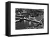 View of City of London with the Tower Bridge at Night - London - UK - England - United Kingdom-Philippe Hugonnard-Framed Stretched Canvas