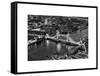 View of City of London with the Tower Bridge at Night - London - UK - England - United Kingdom-Philippe Hugonnard-Framed Stretched Canvas