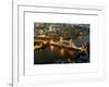 View of City of London with the Tower Bridge at Night - London - UK - England - United Kingdom-Philippe Hugonnard-Framed Art Print