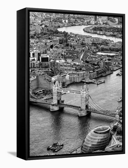 View of City of London with Tower Bridge - London - UK - England - United Kingdom - Europe-Philippe Hugonnard-Framed Stretched Canvas