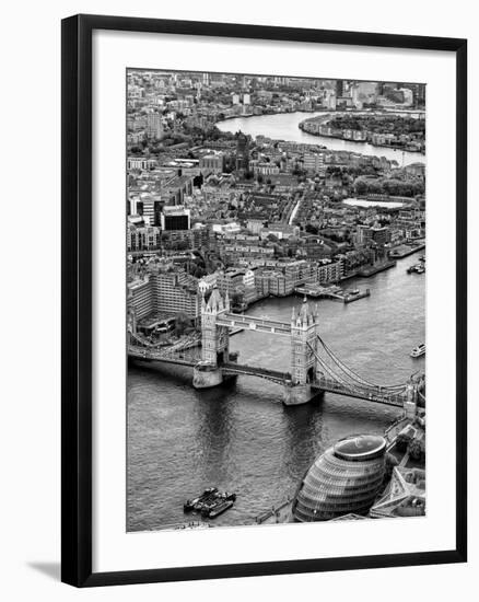 View of City of London with Tower Bridge - London - UK - England - United Kingdom - Europe-Philippe Hugonnard-Framed Premium Photographic Print