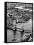 View of City of London with Tower Bridge - London - UK - England - United Kingdom - Europe-Philippe Hugonnard-Framed Stretched Canvas