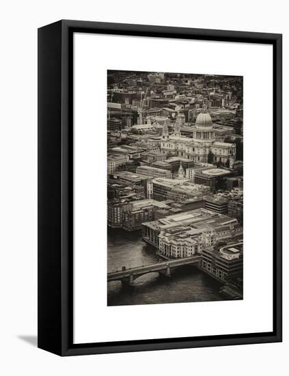 View of City of London with Tower Bridge - London - UK - England - United Kingdom - Europe-Philippe Hugonnard-Framed Stretched Canvas