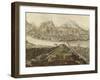 View of City of Salzburg on Salzach River with Old City and Hohensalzburg Fortress-null-Framed Giclee Print