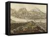View of City of Salzburg on Salzach River with Old City and Hohensalzburg Fortress-null-Framed Stretched Canvas