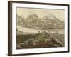 View of City of Salzburg on Salzach River with Old City and Hohensalzburg Fortress-null-Framed Giclee Print