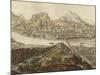 View of City of Salzburg on Salzach River with Old City and Hohensalzburg Fortress-null-Mounted Giclee Print