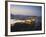 View of City Palace and Lake Palace Hotel at Sunset, Udaipur, Rajasthan, India, Asia-Ian Trower-Framed Photographic Print