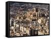 View of City Showing the Cathedral, from the Watch Tower of the Alcazaba, Granada, Andalucia, Spain-Sheila Terry-Framed Stretched Canvas