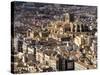 View of City Showing the Cathedral, from the Watch Tower of the Alcazaba, Granada, Andalucia, Spain-Sheila Terry-Stretched Canvas