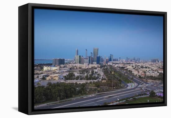 View of City Skyline, Abu Dhabi, United Arab Emirates, Middle East-Jane Sweeney-Framed Stretched Canvas