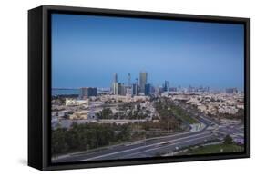 View of City Skyline, Abu Dhabi, United Arab Emirates, Middle East-Jane Sweeney-Framed Stretched Canvas