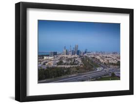 View of City Skyline, Abu Dhabi, United Arab Emirates, Middle East-Jane Sweeney-Framed Photographic Print