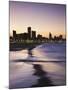 View of City Skyline and Beachfront at Sunset, Durban, Kwazulu-Natal, South Africa-Ian Trower-Mounted Photographic Print