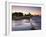 View of City Skyline and Beachfront at Sunset, Durban, Kwazulu-Natal, South Africa-Ian Trower-Framed Photographic Print