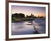 View of City Skyline and Beachfront at Sunset, Durban, Kwazulu-Natal, South Africa-Ian Trower-Framed Photographic Print