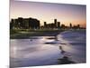 View of City Skyline and Beachfront at Sunset, Durban, Kwazulu-Natal, South Africa-Ian Trower-Mounted Photographic Print