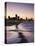 View of City Skyline and Beachfront at Sunset, Durban, Kwazulu-Natal, South Africa-Ian Trower-Stretched Canvas