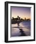 View of City Skyline and Beachfront at Sunset, Durban, Kwazulu-Natal, South Africa-Ian Trower-Framed Photographic Print