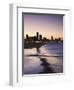 View of City Skyline and Beachfront at Sunset, Durban, Kwazulu-Natal, South Africa-Ian Trower-Framed Photographic Print