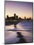 View of City Skyline and Beachfront at Sunset, Durban, Kwazulu-Natal, South Africa-Ian Trower-Mounted Photographic Print