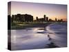 View of City Skyline and Beachfront at Sunset, Durban, Kwazulu-Natal, South Africa-Ian Trower-Stretched Canvas