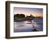 View of City Skyline and Beachfront at Sunset, Durban, Kwazulu-Natal, South Africa-Ian Trower-Framed Photographic Print