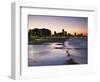 View of City Skyline and Beachfront at Sunset, Durban, Kwazulu-Natal, South Africa-Ian Trower-Framed Photographic Print