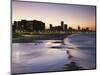 View of City Skyline and Beachfront at Sunset, Durban, Kwazulu-Natal, South Africa-Ian Trower-Mounted Photographic Print