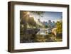 View of city skyline and Vancouver Lookout Tower from CRAB Park at Portside, Vancouver, British Col-Frank Fell-Framed Photographic Print