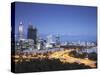 View of City Skyline, Perth, Western Australia, Australia, Pacific-Ian Trower-Stretched Canvas