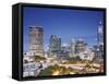 View of City Skyline, Perth, Western Australia, Australia-Ian Trower-Framed Stretched Canvas