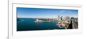 View of City, Sydney Opera House, Circular Quay, Sydney Harbor, Sydney, New South Wales, Australia-null-Framed Photographic Print